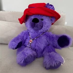 Steiff Red Hat Society Purple Teddy Bear